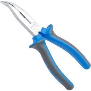 Unior Long Nose Pliers with Side Cutter and Pipe Grip Bent 200
