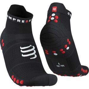 Compressport Pro Racing Socks v4.0 Run Low Black/Red T4 Bežecké ponožky