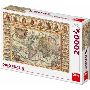 Dino Puzzle Historická mapa sveta 2000 dielov
