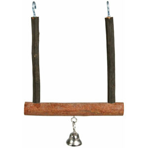 Trixie Bark Wood Swinging Trapeze With Bell Hojdačka pre vtáky 12 x 15 cm