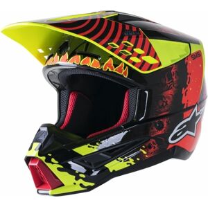 Alpinestars S-M5 Solar Flare Helmet Black/Red Fluorescent/Yellow Fluorescent/Glossy S Prilba