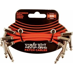 Ernie Ball Flat Ribbon Patch Cable Červená 7,5 cm Zalomený - Zalomený