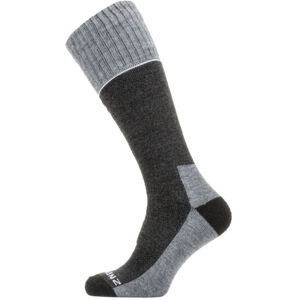 Sealskinz Solo QuickDry Knee Length Sock Black/Grey L