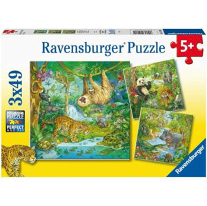 Ravensburger Puzzle Zvieratká v džungli 3 x 49 dielov