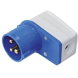 Lindemann CEE angle plug with cable sleeve support