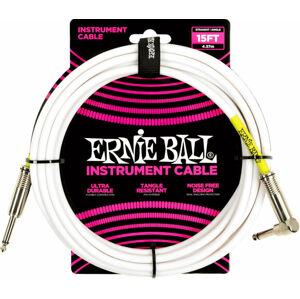Ernie Ball P06400 Biela 4,6 m Rovný - Zalomený