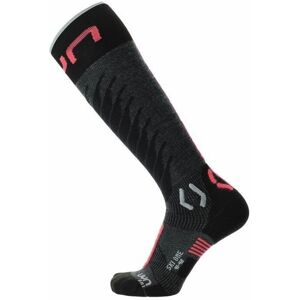 UYN Lady Ski One Merino Socks Anthracite/Pink 37-38 Lyžiarske ponožky