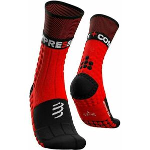 Compressport Pro Racing Socks Winter Trail Čierna-Červená T1