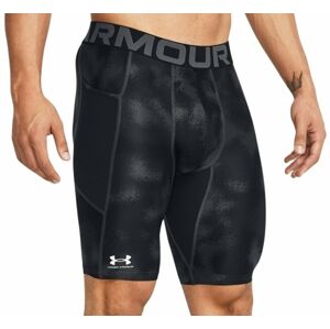 Under Armour Men's UA HG Armour Printed Long Shorts Black/White S Fitness nohavice