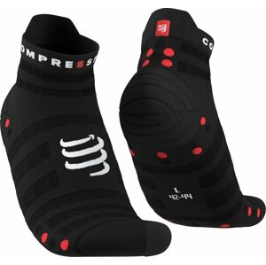 Compressport Pro Racing Socks v4.0 Ultralight Run Low Black/Red T1 Bežecké ponožky