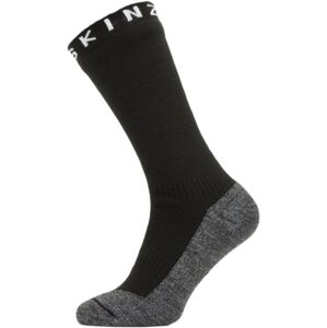 Sealskinz Waterproof Warm Weather Soft Touch Mid Length Sock Black/Grey Marl/White M Cyklo ponožky