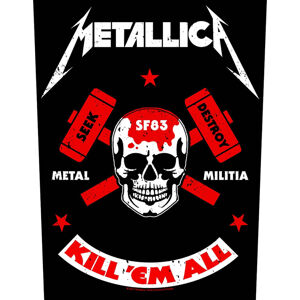 Metallica Metal Militia Nášivka Červená-Čierna