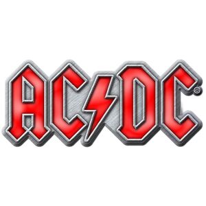 AC/DC Red Logo Odznak Červená Hudobné odznaky