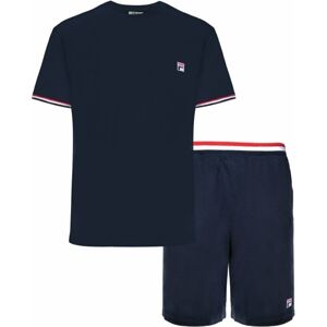 Fila FPS1135 Jersey Stretch T-Shirt / French Terry Pant Navy XL Fitness bielizeň