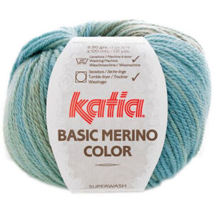 Katia Basic Merino Color 200 Green Blue/Brown