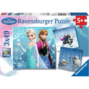 Ravensburger Puzzle Disney Ľadové kráľovstvo Dobrodružstvo v snehu 3 x 49 dielov
