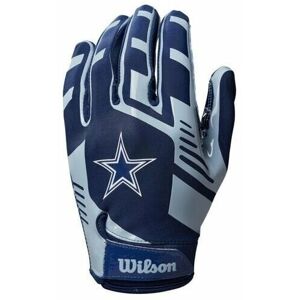 Wilson Youth NFL Stretch Fit Gloves Blue/White Doplnky pre loptové hry