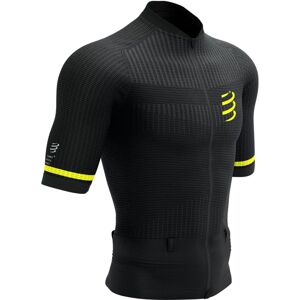 Compressport Trail Postural SS Top M Black/Safety Yellow S Bežecké tričko s krátkym rukávom
