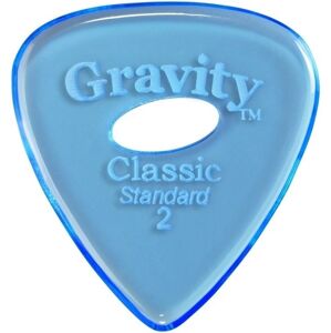 Gravity Picks GCLS2PE Classic Standard 2.0mm Polished w/ Elipse Blue
