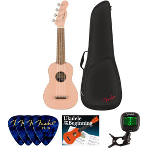 Fender Venice Soprano Ukulele WN Shell Pink SET Sopránové ukulele Shell Pink