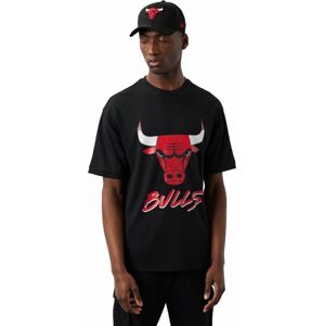 Chicago Bulls Tričko NBA Script Mesh T-shirt Black/Red XL