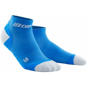 CEP WP4AKY Compression Low Cut Socks Ultralight Electric Blue-Light Grey IV