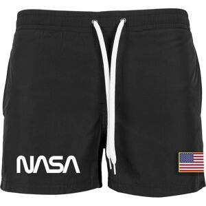 NASA Worm Logo Čierna S Hudobné nohavice / šortky