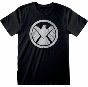 Avengers Tričko Shiled Logo Distressed Čierna 2XL