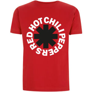 Red Hot Chili Peppers Tričko Classic B&W Asterisk Červená 2XL