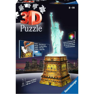 Ravensburger 3D Puzzle Socha slobody Nočná edícia 108 dielov