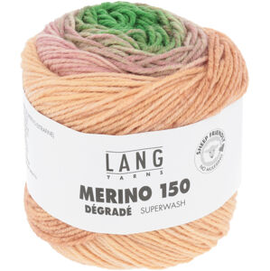 Lang Yarns Merino 150 Dégradé 0003 Green/Bord./Salmon