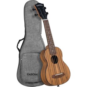 Cascha Soprano Ukulele Zebra Wood Sopránové ukulele Natural
