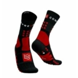 Compressport Hiking Socks Black/Red/White T3 Bežecké ponožky