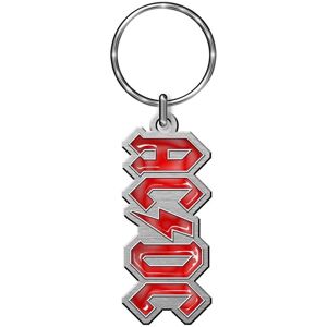 AC/DC Logo Kľúčenka Biela-Červená