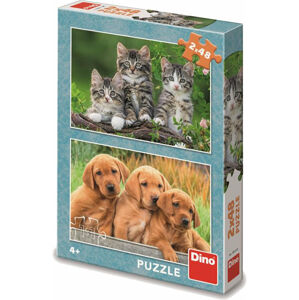 Dino Puzzle Psy a mačky 96 dielov