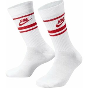 Nike Sportswear Everyday Essential Crew Socks Ponožky White/University Red/University Red XL