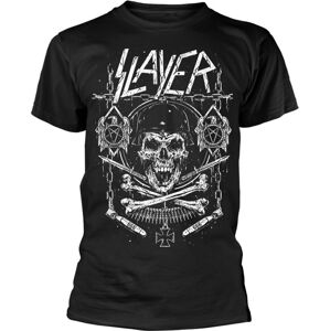 Slayer Tričko Skull & Bones Revised Čierna 2XL