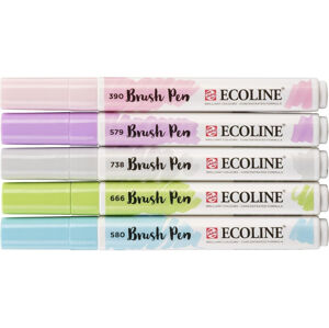 Ecoline Akvarelové perá Brush Pen Pastel 5 ks