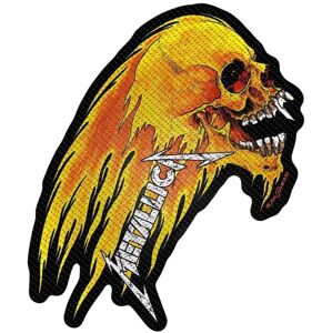 Metallica Flaming Skull Nášivka Oranžová
