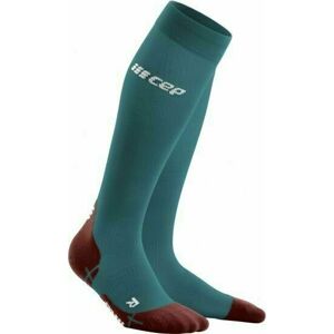 CEP WP209Y Compression Tall Socks Ultralight Petrol/Dark Red II Bežecké ponožky