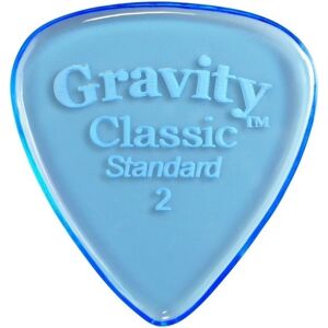 Gravity Picks GCLS2P Classic Standard 2.0mm Polished Blue