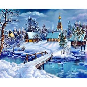 Gaira Maľovanie podľa čísiel Zima na dedine