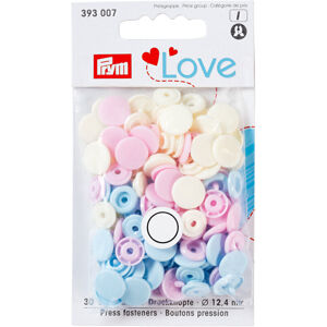 PRYM Stláčacie gombíky Color Snaps Rose/Light Blue/Pearl 12,4 mm