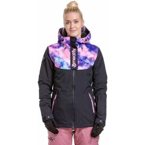 Meatfly Kirsten Womens SNB and Ski Jacket Peach Aquarel/Black M Lyžiarska bunda