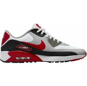 Nike Air Max 90 G Mens Golf Shoes White/Black/Photon Dust/University Red 41
