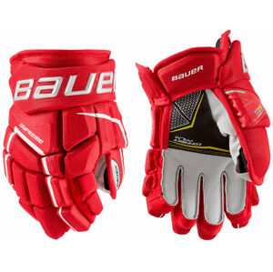 Bauer Hokejové rukavice S21 Supreme 3S Pro JR 10 Červená