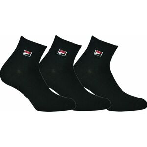 Fila F9303 Socks Quarter Plain 3-Pack Black 39-42