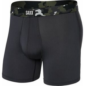 SAXX Sport Mesh Boxer Brief Faded Black/Camo M Fitness bielizeň
