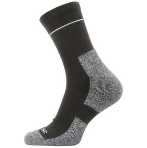Sealskinz Solo QuickDry Ankle Length Sock Black/Grey L