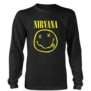 Nirvana Tričko Smiley Logo L Čierna